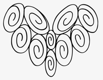 10 Swirl Heart - Coloring Book, HD Png Download, Transparent PNG