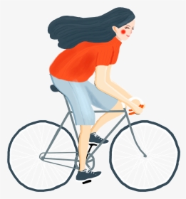 Transparent Boy Riding Bike Clipart - Embroidered Bike, HD Png Download, Transparent PNG