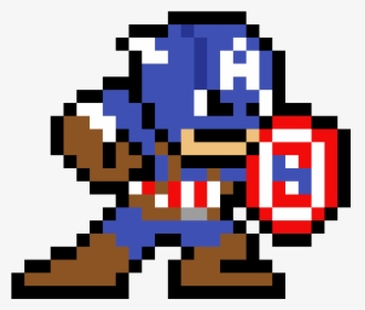 Captain America Clipart , Png Download - Captain America Pixel Art, Transparent Png, Transparent PNG