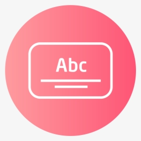 Ícone De Um Monitor Com As Letras A, B E C - Circle, HD Png Download, Transparent PNG