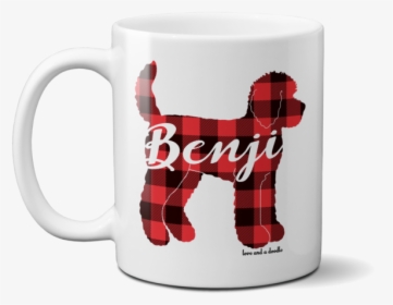 Buffalo Plaid Doodle Silhouette Mug - Irish Terrier, HD Png Download, Transparent PNG