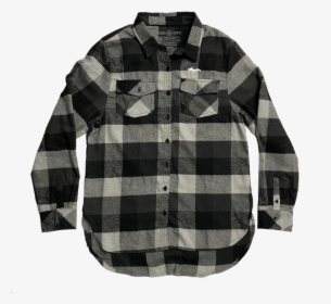 Silhouette - Black And Gray Buffalo Plaid Shirt Women, HD Png Download, Transparent PNG