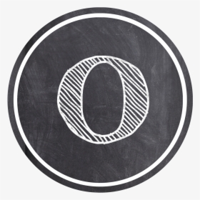 Chalkboard Banner O - Circle Printable Chalkboard Letter, HD Png Download, Transparent PNG