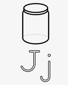 J Is For Jar Clip Arts - Jar Coloring Page, HD Png Download, Transparent PNG