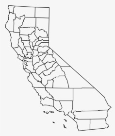 Line Art,angle,area - California County Map Blank, HD Png Download, Transparent PNG