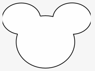 Mickey Head Outline - White Mickey Head Png, Transparent Png, Transparent PNG