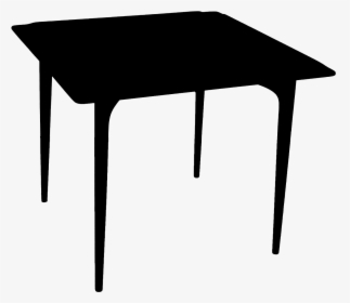 Card Table Silhouette - Table Silhouette Png, Transparent Png, Transparent PNG