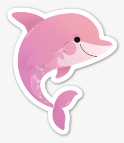 Dolphin Sticker - Cartoon, HD Png Download, Transparent PNG