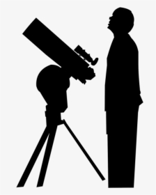 This Free Icons Png Design Of Amateur Astronomer - Astronomy Black And White, Transparent Png, Transparent PNG