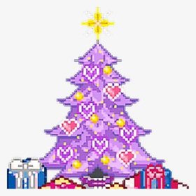 🎄 • Kawaii Cute Purple Cutesticker Pixels Pixel Art - Cute Pixel Christmas Gif, HD Png Download, Transparent PNG
