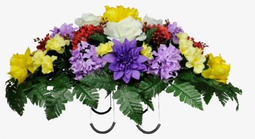 Yellow Purple Flowers Png, Transparent Png, Transparent PNG