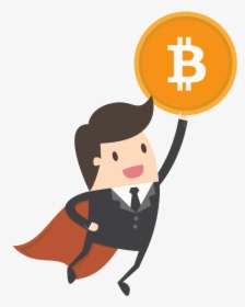 Flying Bitcoin Guy - Wealth Report 2018 India, HD Png Download, Transparent PNG