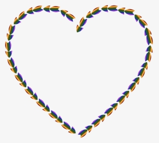Colorful Direction Heart Clip Arts - Multi Coloured Heart Png, Transparent Png, Transparent PNG