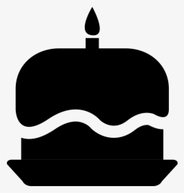 Transparent Birthday Cake Silhouette Png - Desenho De Bolo Preto E Branco, Png Download, Transparent PNG