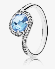 Radiant Embellishment Ring, Sky-blue Crystal & Clear - Pandora Radiant Embellishment With Sky Blue Crystal, HD Png Download, Transparent PNG