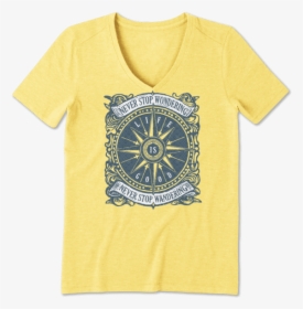 Women S Wander Compass Cool Vee - Active Shirt, HD Png Download, Transparent PNG