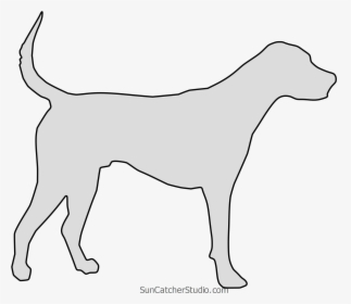 Free Foxhound Dog Breed Silhouette Pattern Scroll Saw - Scroll Saw Sillouette Patterns, HD Png Download, Transparent PNG