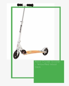 Razor Cruiser Scooter Yellow/red Wood Deck - Segway, HD Png Download, Transparent PNG