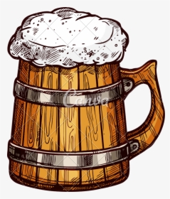 Vector Icons By Canva - Wooden Beer Mug Vector, HD Png Download, Transparent PNG