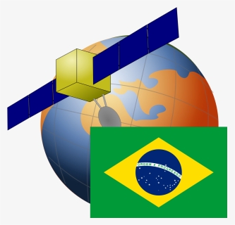 Satellite Clipart Base - Brazil Flag, HD Png Download, Transparent PNG