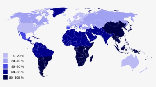 Carte Mondiale Intolérance Lactose, HD Png Download, Transparent PNG