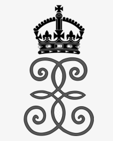 Queen Crown Royal Vector Clipart Transparent Png - Queen Elizabeth Royal Monogram, Png Download, Transparent PNG