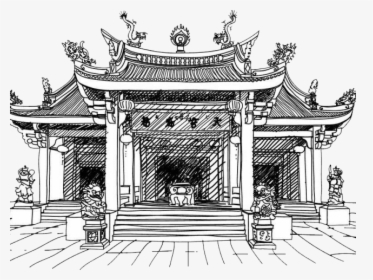 White Horse Temple Drawing, HD Png Download, Transparent PNG