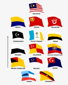 Flying Flags Of Malaysia - Malaysia Province Flags, HD Png Download, Transparent PNG