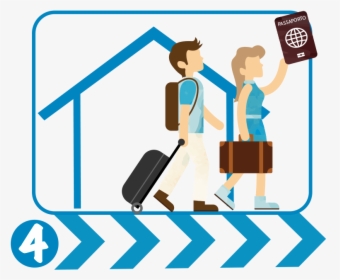 Il Visto Online - People Traveling Clipart, HD Png Download, Transparent PNG
