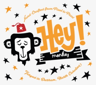 Hey Monkey Branding Logo Design Illustration Screen - Monkeys Design, HD Png Download, Transparent PNG