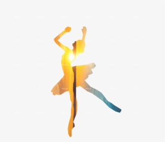 Dancer Silhouette Yellow Png, Transparent Png, Transparent PNG