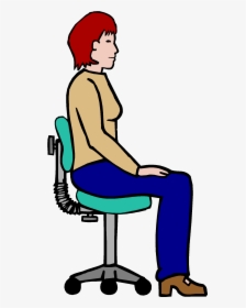 Sit Up Straight Clip Art - Cartoon Sitting Up Straight, HD Png Download, Transparent PNG