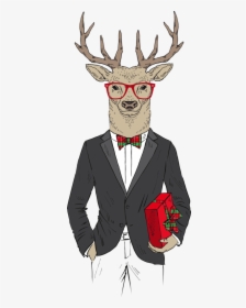 Merry Christmas Deer, HD Png Download, Transparent PNG