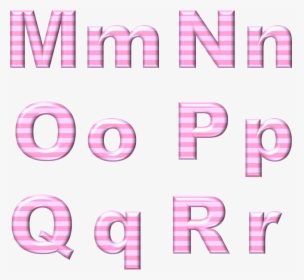 Pink 3d Letters M, N, O, P, Q, R - Abecedario Rosa En Png, Transparent Png, Transparent PNG