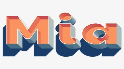 Mia 3d Letter Png Name - Graphic Design, Transparent Png, Transparent PNG