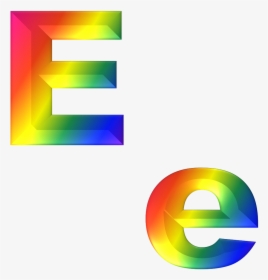 Letter E 3d Free Photo - Letter E Rainbow, HD Png Download, Transparent PNG