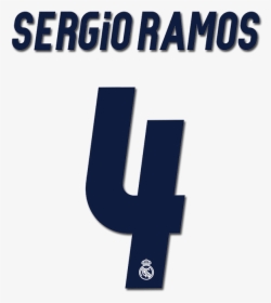 Реал Мадрид Оригинальный Шрифт Домашний, Заготовка - Sergio Ramos 4 Tipografia, HD Png Download, Transparent PNG