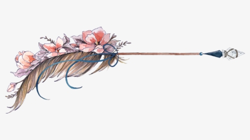 Bohemian Arrow With Flowers, HD Png Download, Transparent PNG