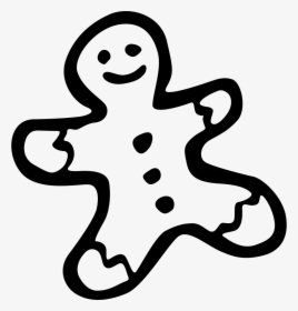 Gingerbread Man Biscuit - Biscuits Drawing Png, Transparent Png, Transparent PNG