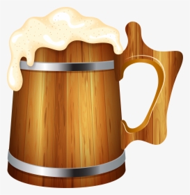 Beer Mug Clipart Chalk - Wooden Beer Mug Png, Transparent Png, Transparent PNG