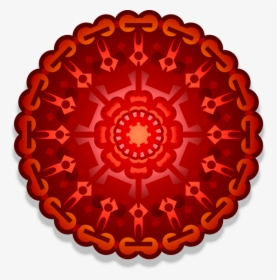 Symmetry,orange,circle - Round Rangoli Red And Orange Vector, HD Png Download, Transparent PNG