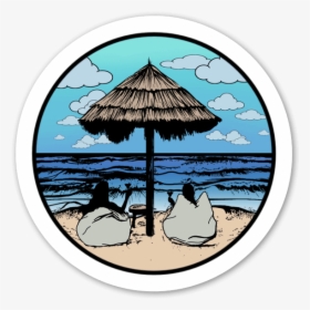 Drinks By The Ocean Sticker - Ocean Sticker Png, Transparent Png, Transparent PNG