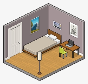 Transparent Empty Room Clipart - Isometric Drawing Interior Design, HD Png Download, Transparent PNG