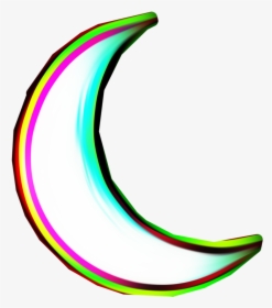 #freetoedit #crescent #moon #rainbow #colorful #glitch, HD Png Download, Transparent PNG
