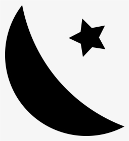 Moon Clipart Star And Crescent - صور نجوم ابيض واسود, HD Png Download, Transparent PNG