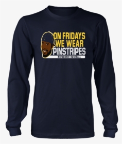 On Friday We Wear Pinstripes Milwaukee Baseball Shirt - Long-sleeved T-shirt, HD Png Download, Transparent PNG