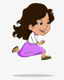 Why - Girl Running Cartoon, HD Png Download, Transparent PNG