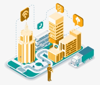 Smart City Isometric, HD Png Download, Transparent PNG