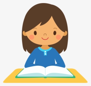 Girl Reading Clipart, HD Png Download, Transparent PNG
