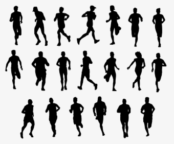 Running Transparent Png - Person Running Silhouette Png, Png Download, Transparent PNG